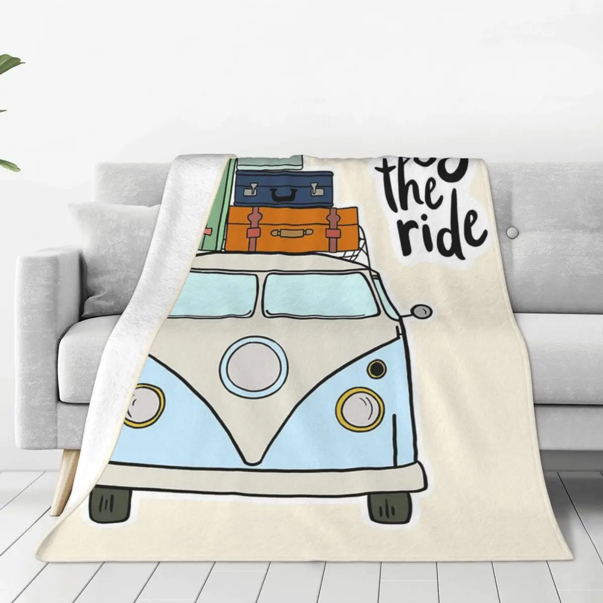 Enjoy The Ride Blankets Flannel Warm Sofa Throw Blankets For Home Bedroom Office Throws Bedspread Quilt