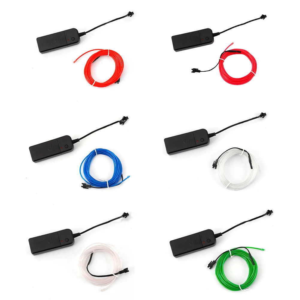 3V 16.4ft/5M Neon Light Dance Party Decor Light USB Neon LED lamp Flexible EL Wire Rope Tube Waterproof LED Strip Tape Drop ship