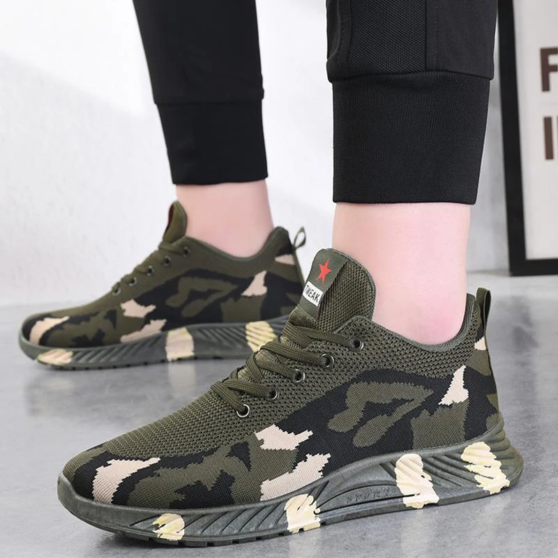 Mesh Camouflage Sneakers Men Wear-resistant Casual Shoes for Men Not Slip Tennis Shoes Outdoor Man sneakers 2024