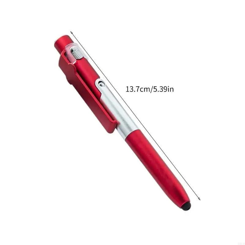 5pcs قلم حبر متعدد الوظائف مع نصيحة قلم ، ضوء LED ، موقف هاتف قابل للطي ، 4 في 1 القلم القلم القلم القلم القلم.
