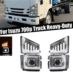For Isuzu 700p Truck Heavy-Duty Car LED headlights Fog lights Daytime running lights Turn signals Driving signal Lamp Assembly