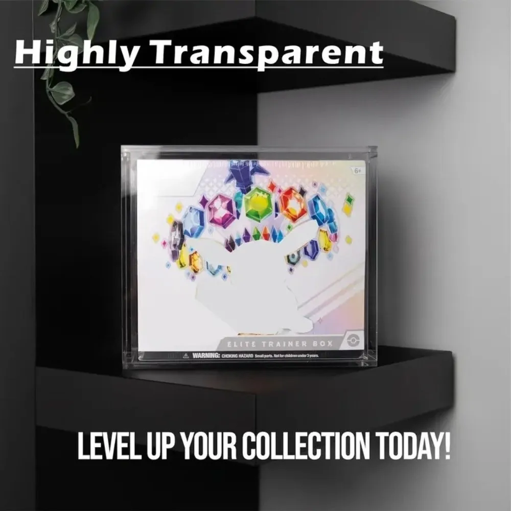 

Clear Acrylic Game Card Box Protective Cases Magnetic Closure 5mm Thick Game Card Box Case for ETB Elit Trainer Box