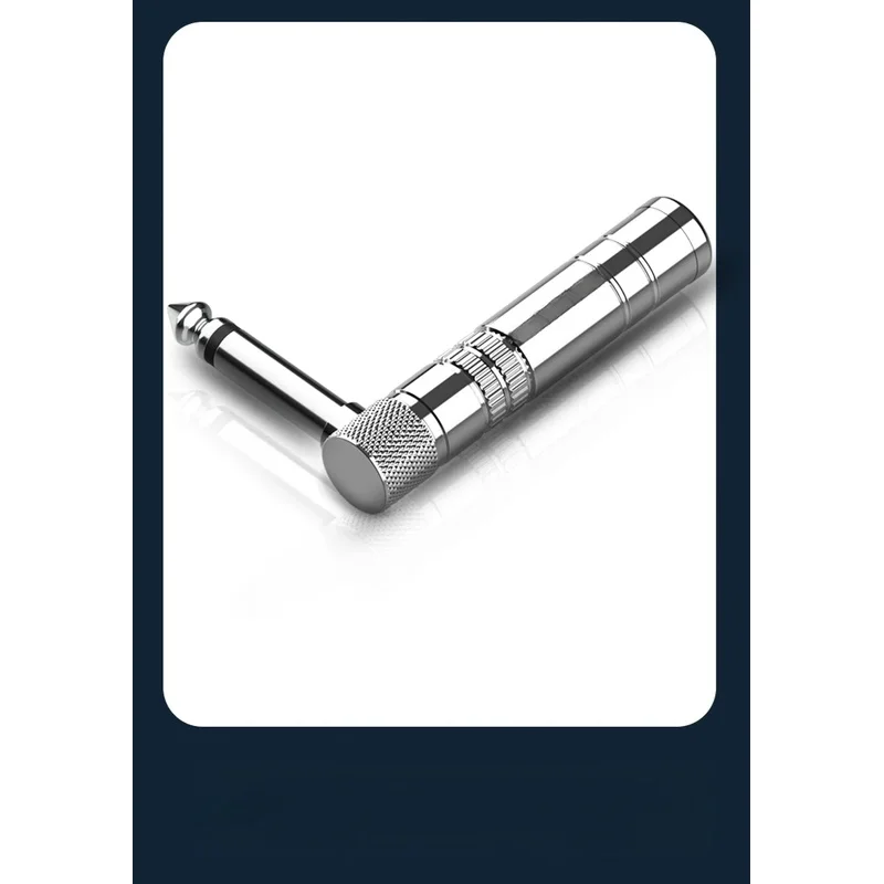Suitable for Audio Devices 90° Right Angle 6.35 Male to Female TS Elbow Adapter for Guitar Mixer Amplifier