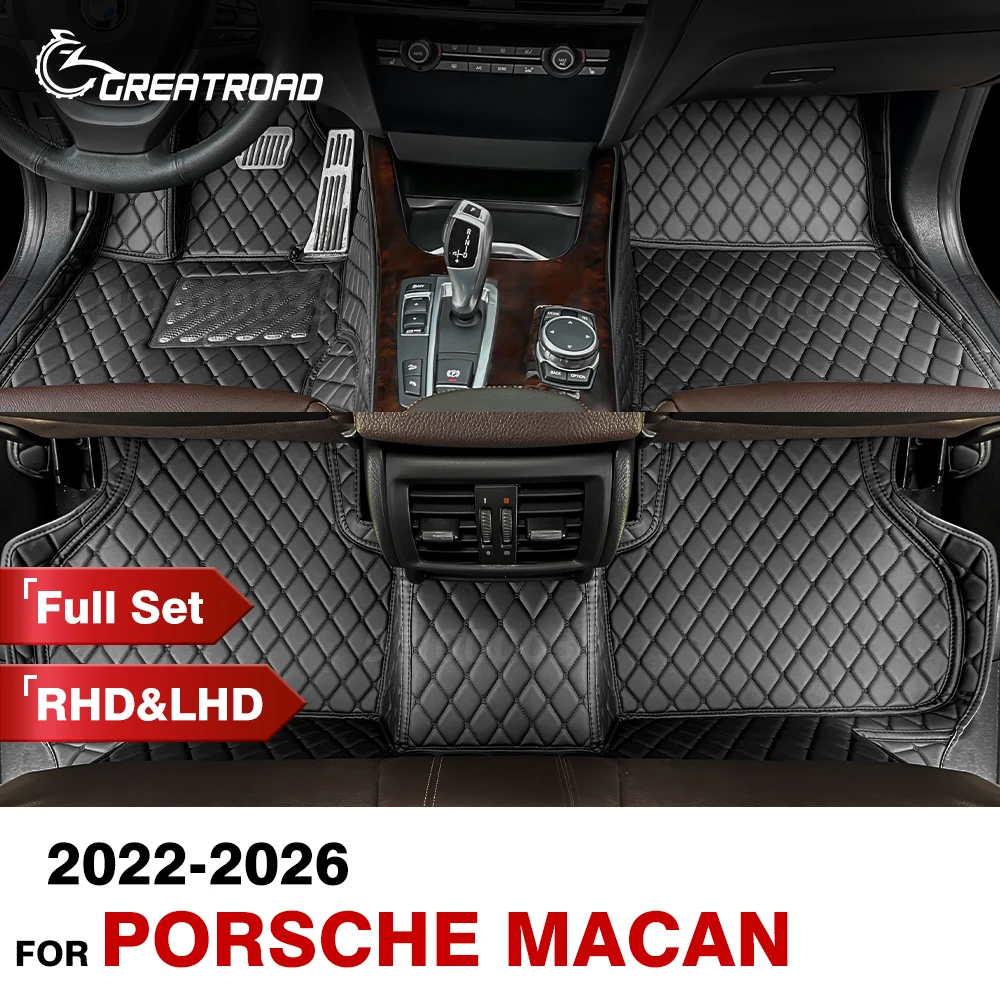 

Car Floor Mats For Porsche Macan 2014-2026 Custom Car Floor Mats Automobile Carpet Cover Interior Details Accessories Protective