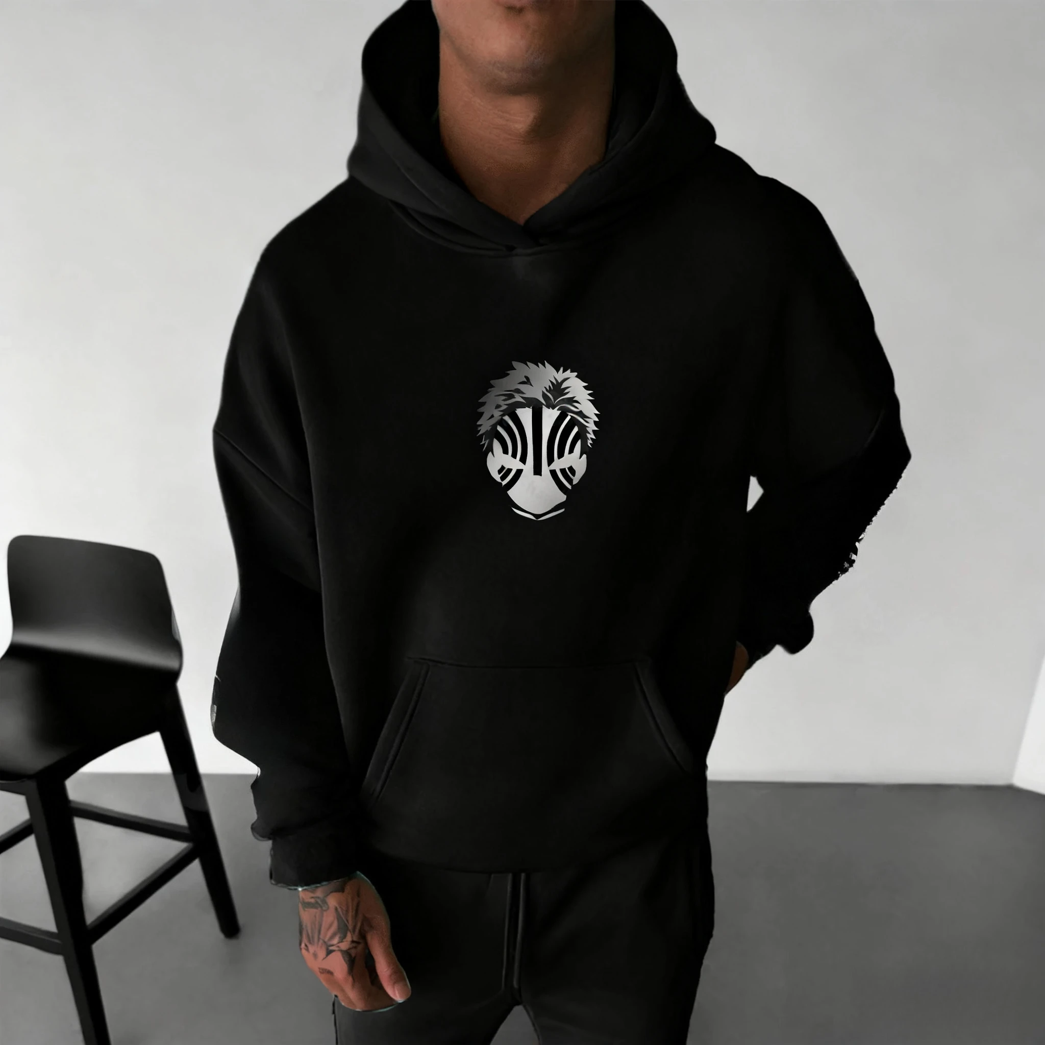 Demon Slayer Anime Peripheral Printed Hoodies for Autumn and Winter, Loose Cotton Fashionable Sweatshirts for Men and Women