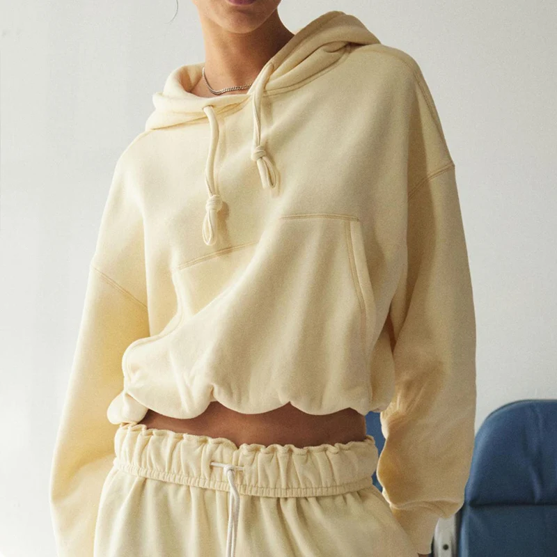 الخريف والشتاء جديد بلون بسيط عالية مقنعين السترة شخصية عارضة جوكر الشارع مقنعين الأزياء.