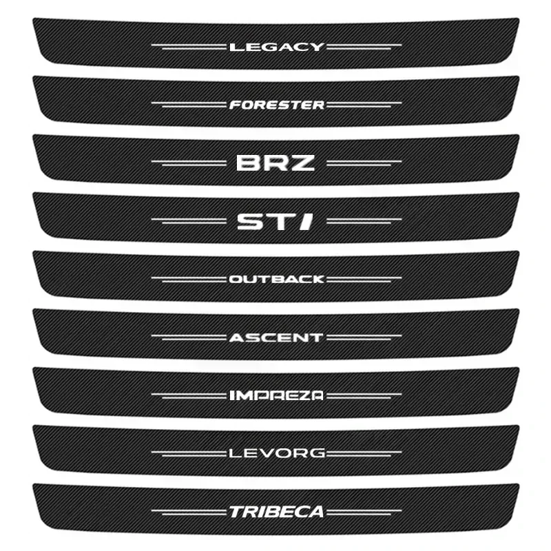 1PC Car Trunk Door Sill Protector Stickers Rear Bumper Plate for Subaru Ascent STI Forester Legacy Outback Tribeca Levorg BRZ
