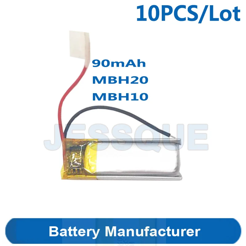 

10 шт./лот оригинальные заменяемые 90 мАч батареи для Sony MBH20 MBH10 Bluetooth наушники гарнитура аккумуляторы Accumualtor AKKU