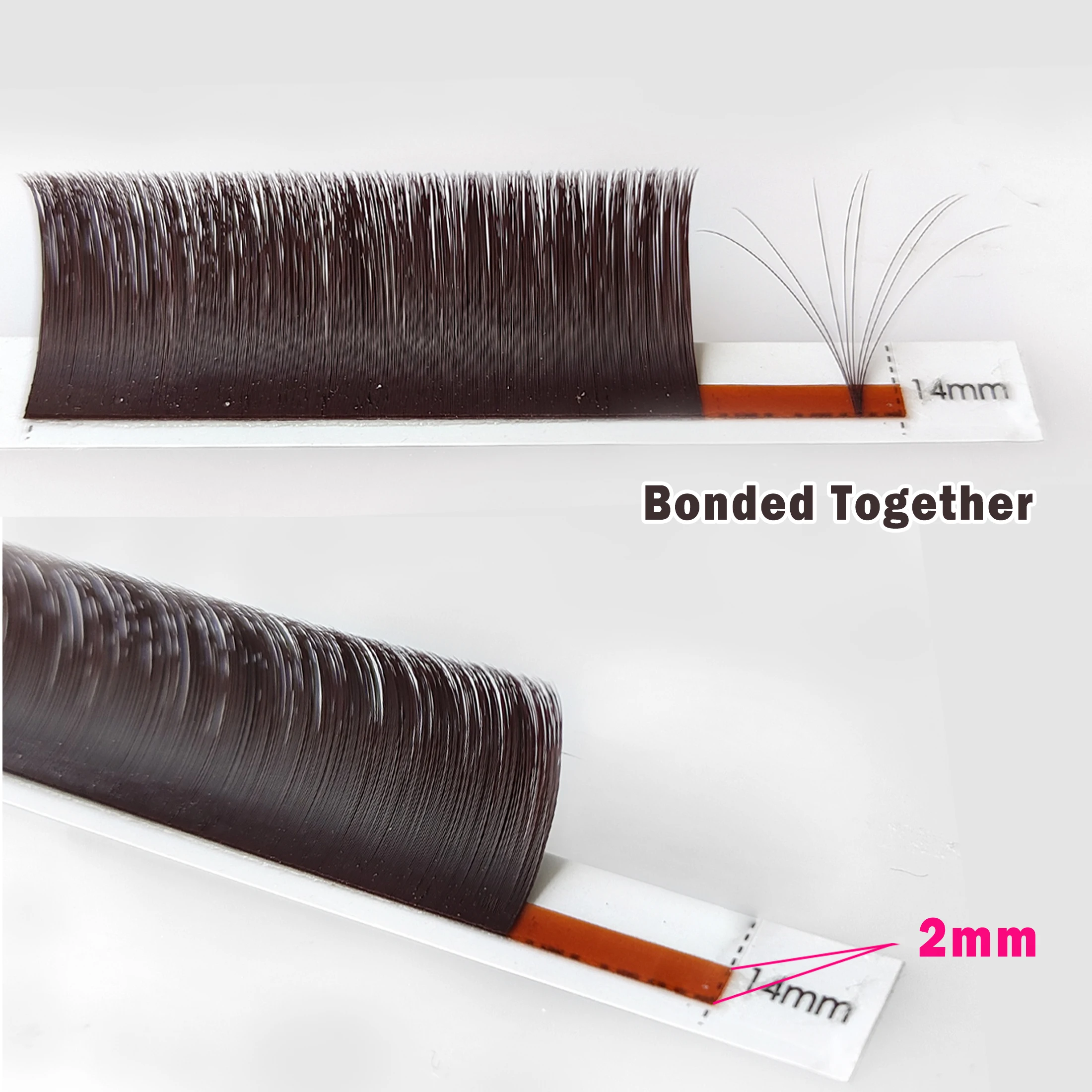 Colorful Chocolate Dark Brown Easy Fans Russian Volume Lashes Blister Natural Silk Mink Rapid Blooming Custom Logo Bulk Lashes