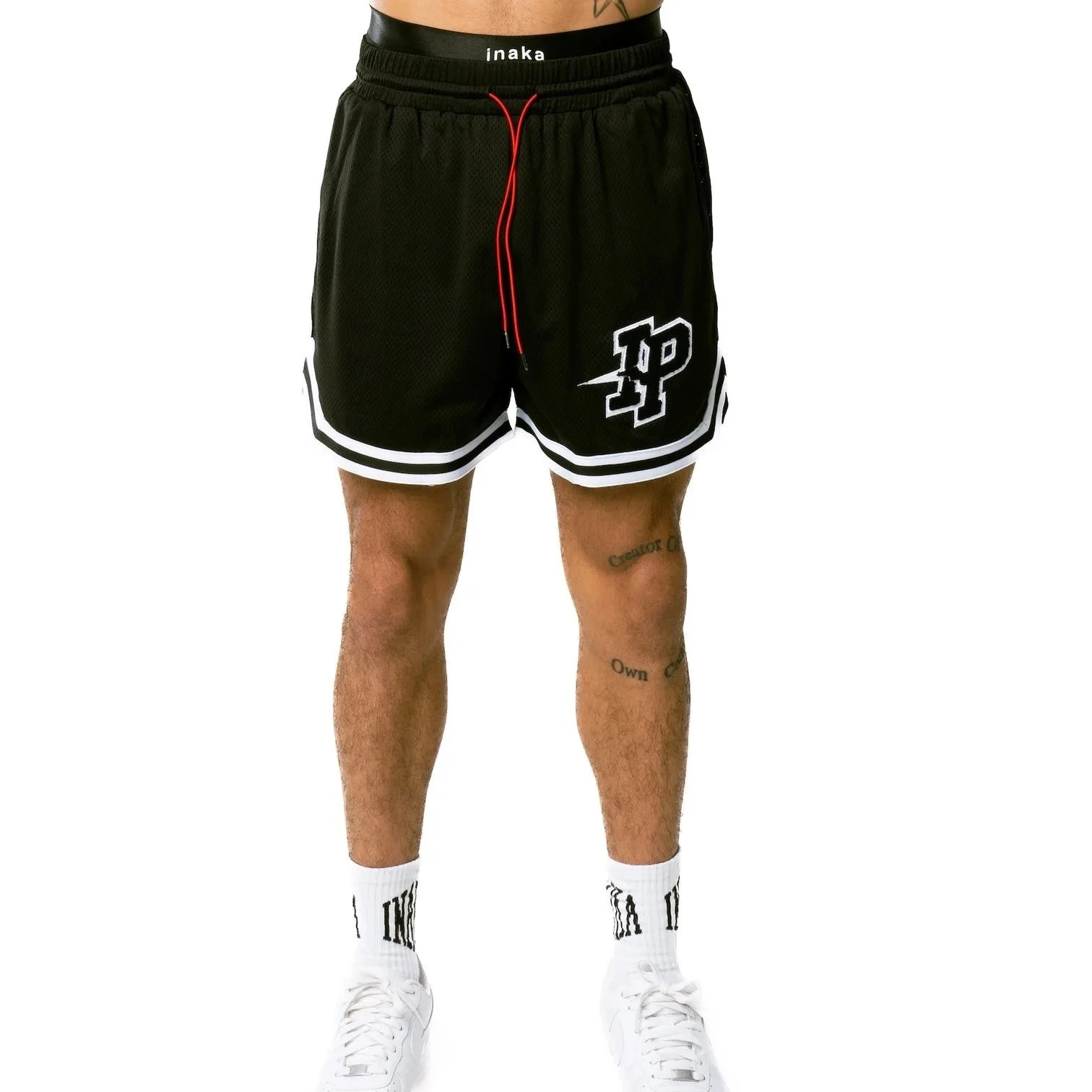 Sports Shorts Men\'s Pothole Quick Drying Stretch Mesh Three-Quarter Pants Towel Embroidered 2023 Drawstring Letters