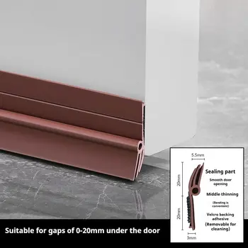 1-4 ks jednostranný těsnicí pásek na spodní část dveří, větru a prachu odolný, okenní mezera, odnímatelná zvukotěsná páska na dveře 10 nejlepší prodej Větrná zábrana na okno - №7
