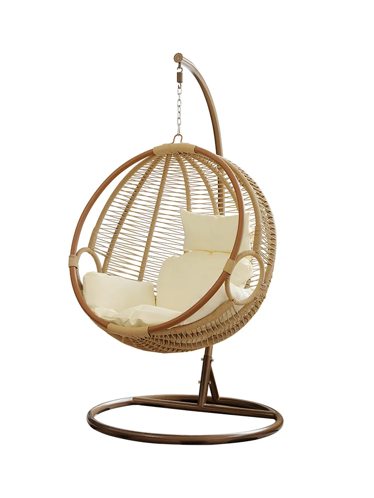 Hanging basket chair, family balcony, rocking basket chair, outdoor courtyard, bird\'s nest hanging basket chair