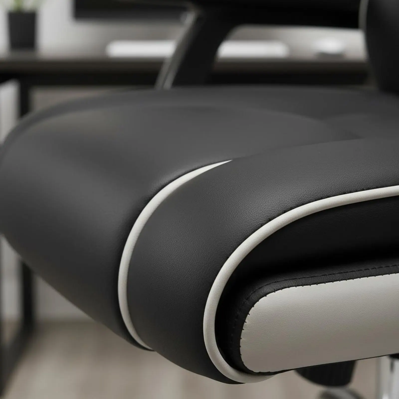 Ergonomic Gaming Chair Height Adjustable High-Rear Rotate Office Chair Full Recline Padded Armrests for Streamers, Bedroom view 2
