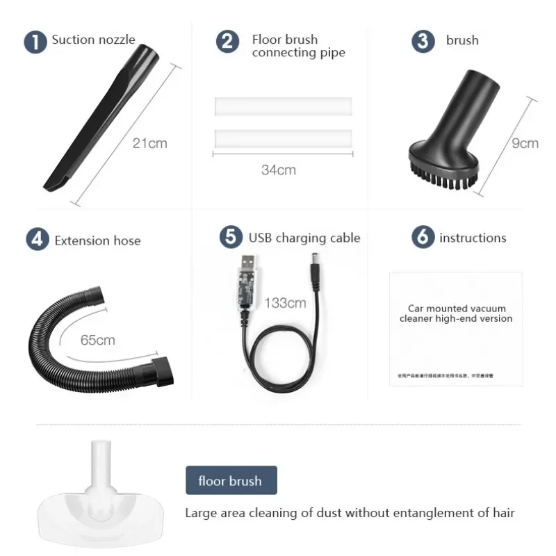 12000Pa ดูด 6000mAh รถยนต์และบ้านทําความสะอาด 120W ไฟ LED แบบพกพาเครื่องดูดฝุ่นไร้สายพร้อมแปรงชั้น