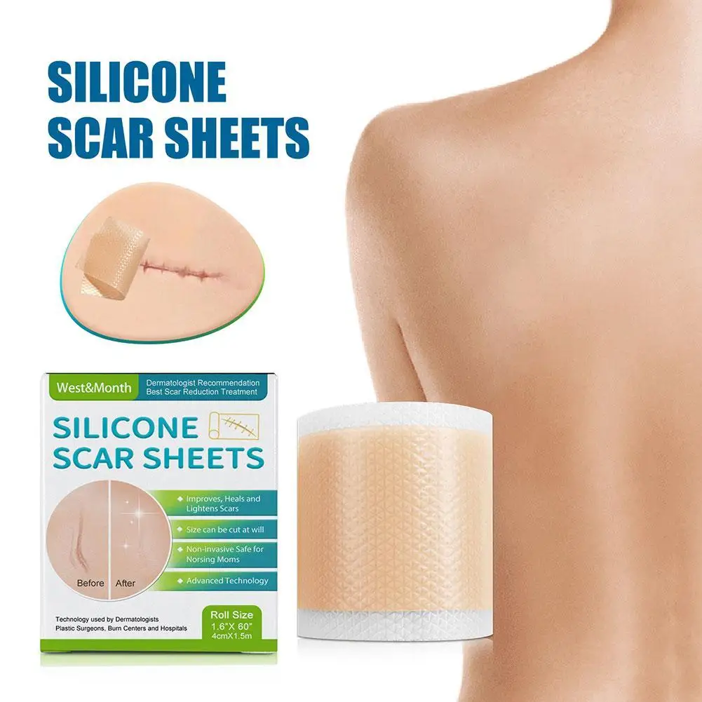 1/3/5/10 Roll Silicone Scar Sheet Painless Scar Repair Tape Roll Effective Scar Waterproof Breathable Ear Beauty Sticker