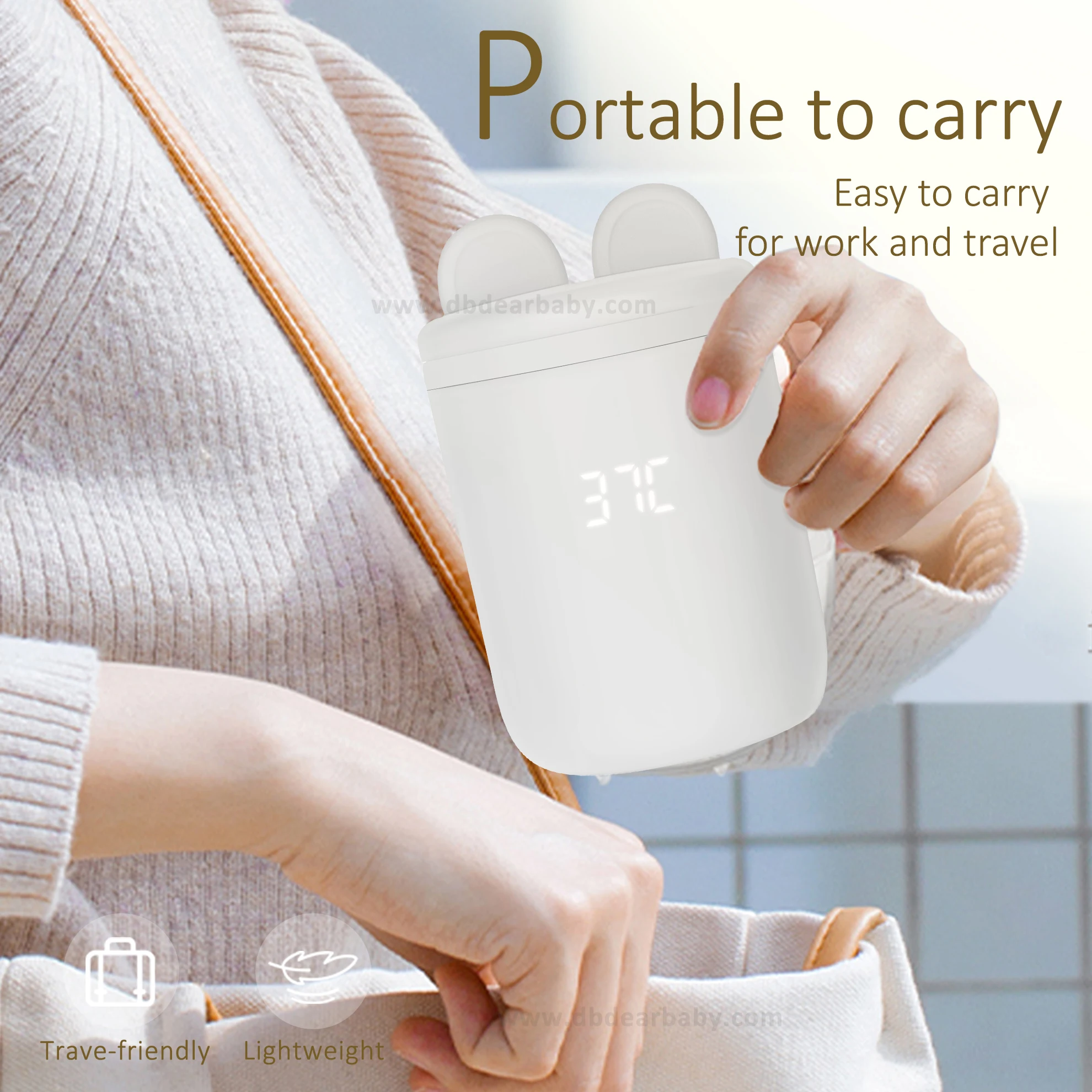 High Quality Portable Rechargeable Milk Heater Smart Food Grade N1S Electric Baby Wireless Bottle Warmer