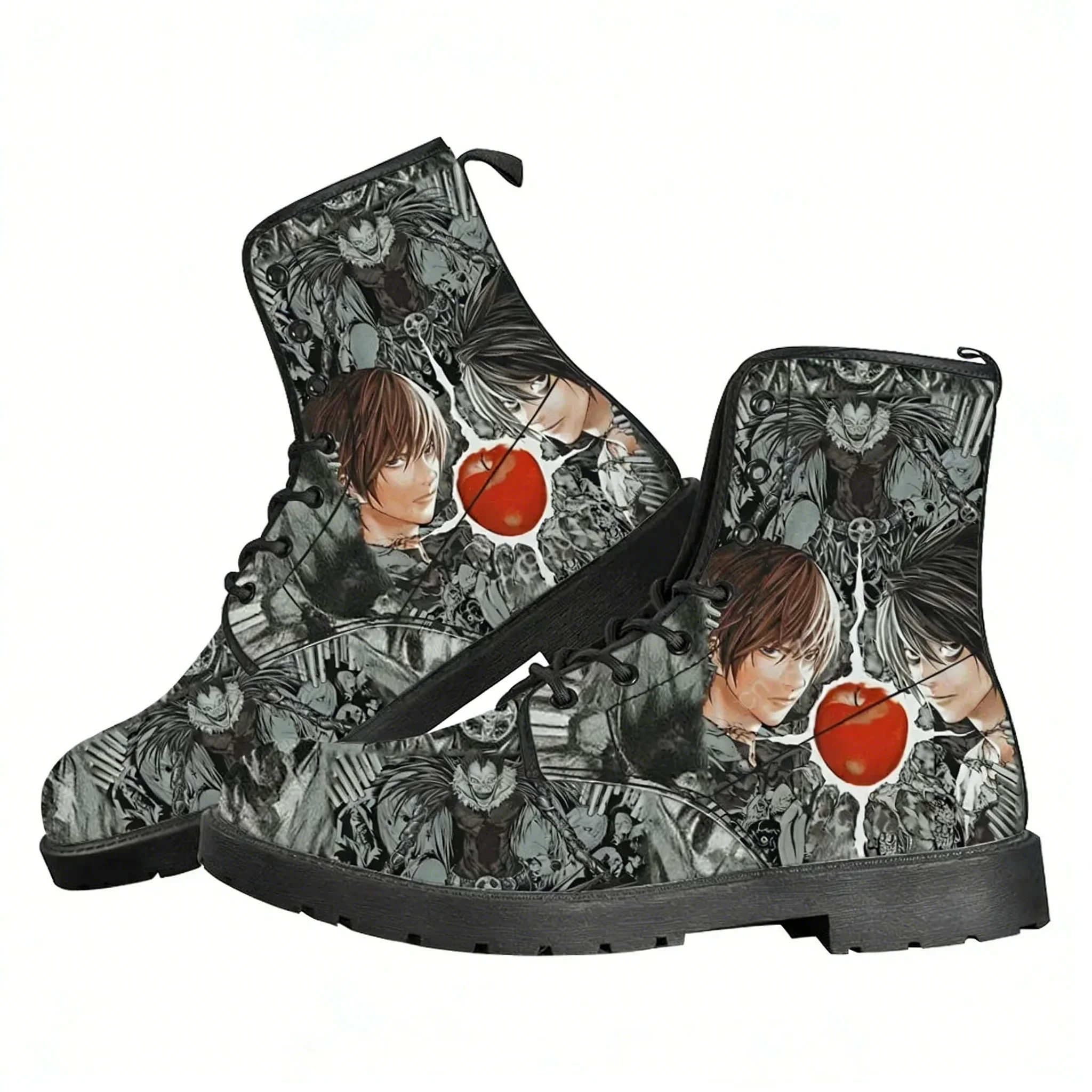 

Japan Anime DEATH NOTE Casual Boots Mens Womens Teenager Shoes Retro Street 3D water proof Boot Outdoor Customize Made Boots