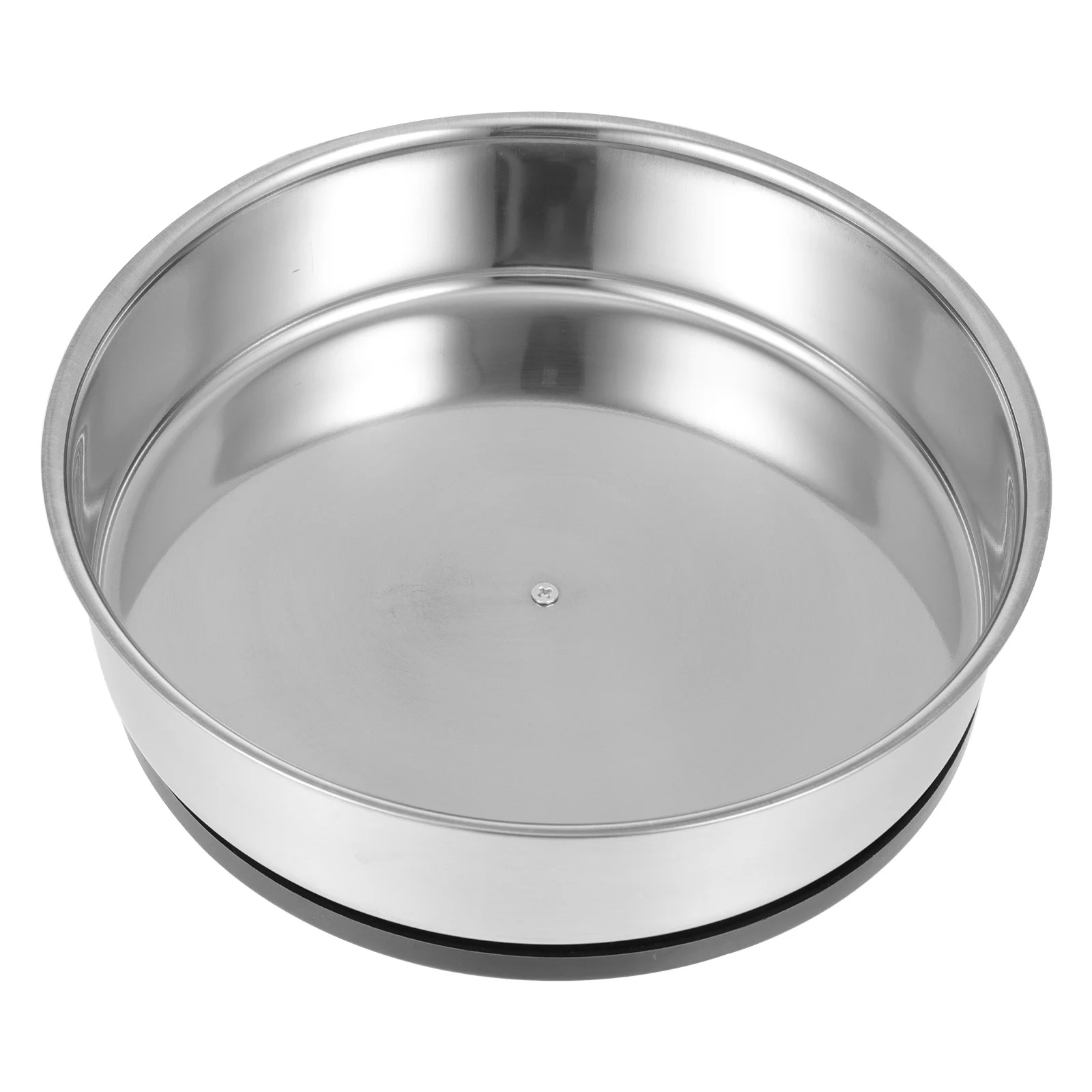 

1Pcs Rotating Storage Tray Round Stainless Steel Kitchen Organizer Creative Storage Plate for Home Desktop