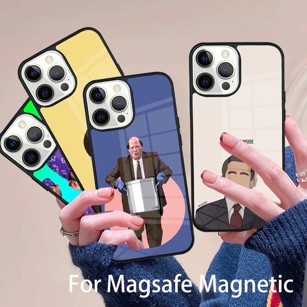 

The Office Dunder Mifflin Phone Case Magesafe Magnetic Wireless Charge Cover For IPhone 16 11 12 13 14 15 Pro Max Plus Mini
