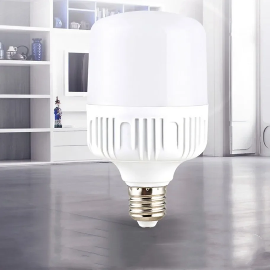 100W LED Screw Mouth Light E27 220V Non Flickering High Brightness White Light Eye Protection High Heat Dissipation Light Bulb