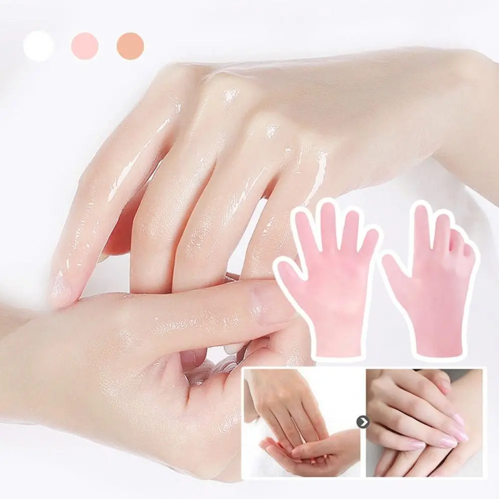 Hand Spa Pedicure Gloves Hand Care Gloves for Repairing Cracked for Softening Rough Skin Silicone Gloves Anti Cracking Spa Home