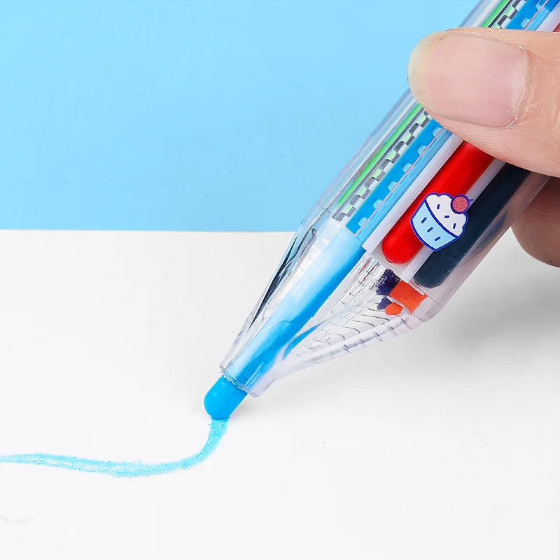 مجموعة أقلام تلوين متعددة الألوان 8 في 1 للأطفال، أدوات تلوين رسم إبداعية قابلة للاستبدال، غير سامة وسهلة الاستخدام