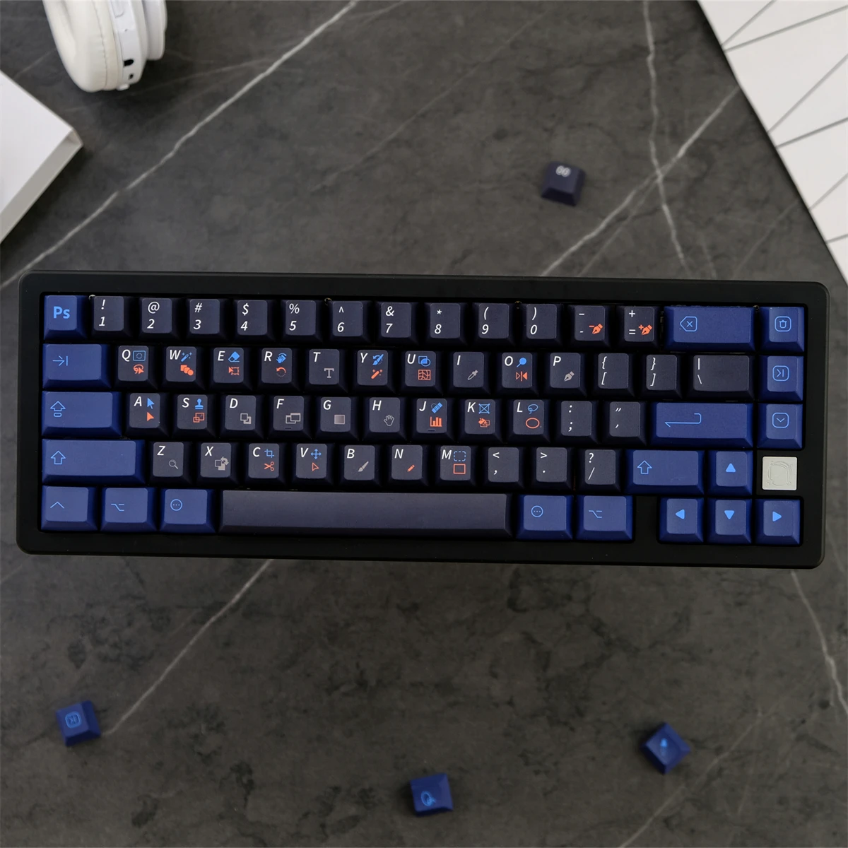 Programmer, keycap 129 keys PBT original height, thermal sublimation, mechanical keyboard suitable, customized