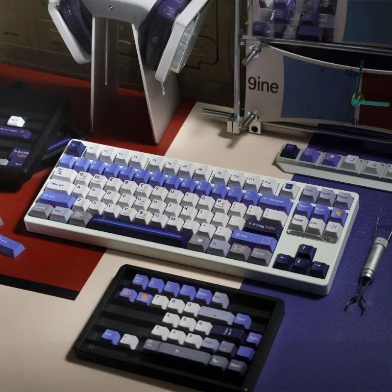 

Механическая клавиатура Keycap145 клавиш Cherry Profile PBT, пятисторонняя термосублимационная клавиатура, совместимая с раскладками 60/87/99/104