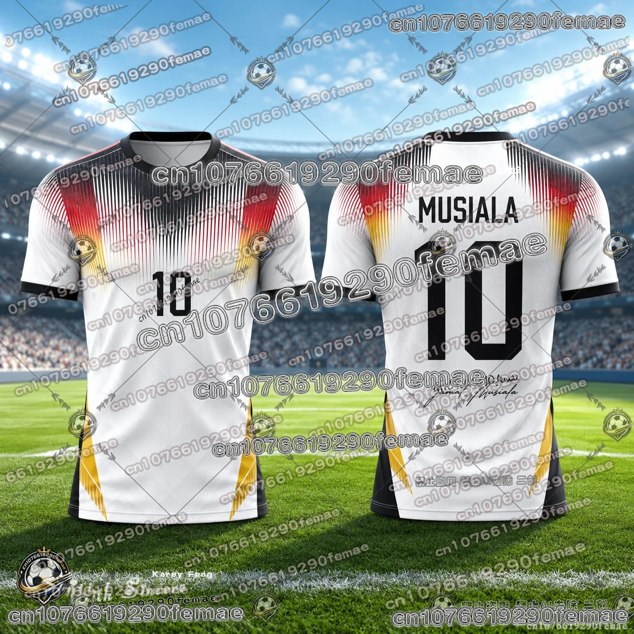 2026 Hot Sale Germany Team Musiala Special Commemorative Soccer Jersey Kids Adults Comfortable Breathable Quick Dry Sports Tee