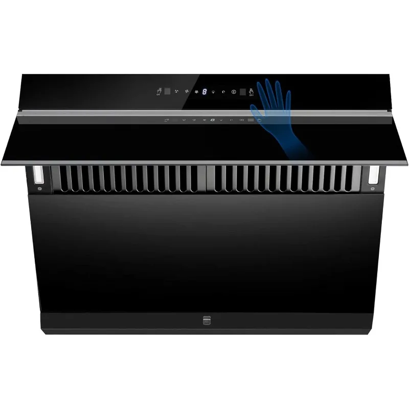 Under Cabinet Range Hood 30 inch,Wall Mount Kitchen Hood 900 CFM with Heating Auto-cleaning Function, Gesture& Touch Control