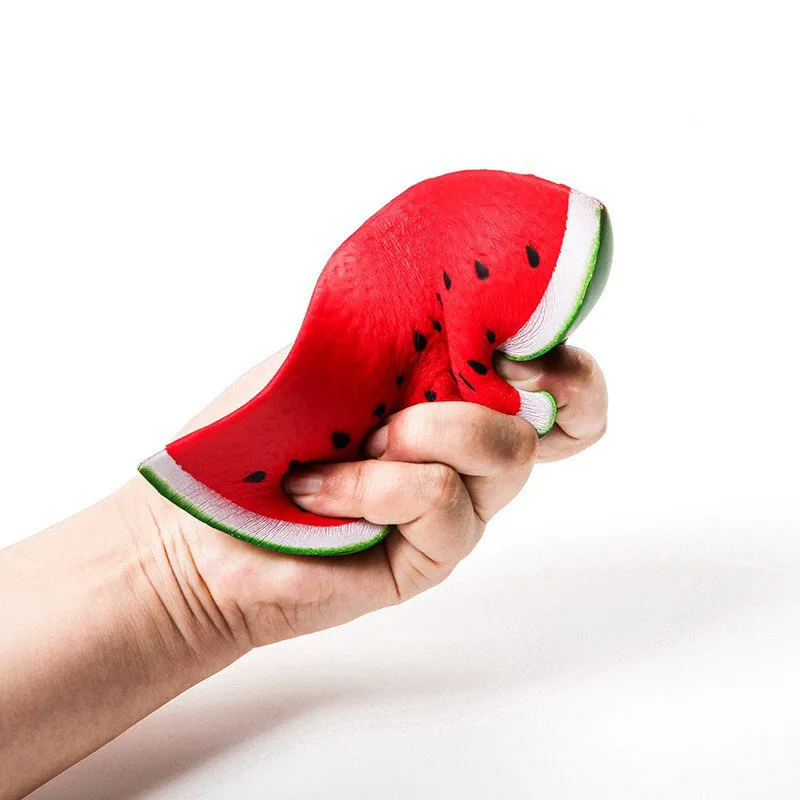 Jumbo Kawaii Big sandía Squishy simulado de fruta, pan de elevación lenta perfumado, juguete para apretar, alivio del estrés para niños, regalo de Navidad