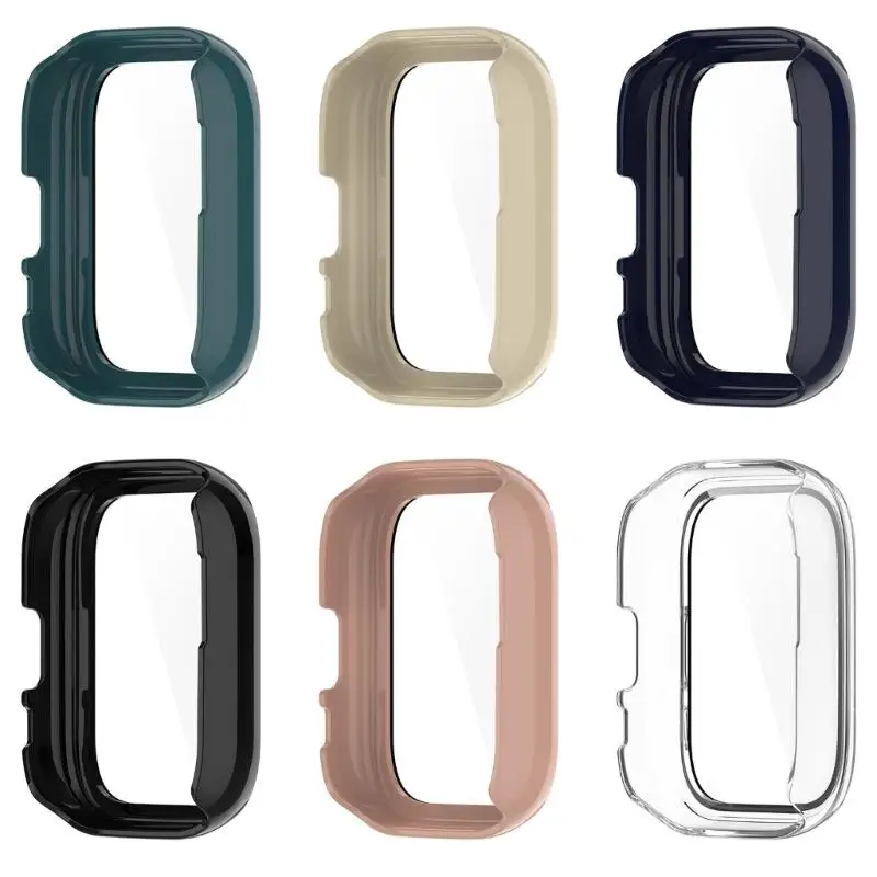 Full Coverage Protective Cover Fashionable PC+Glass Cover Sleek Protective for Active Smartwatch Protects Screen & Frame