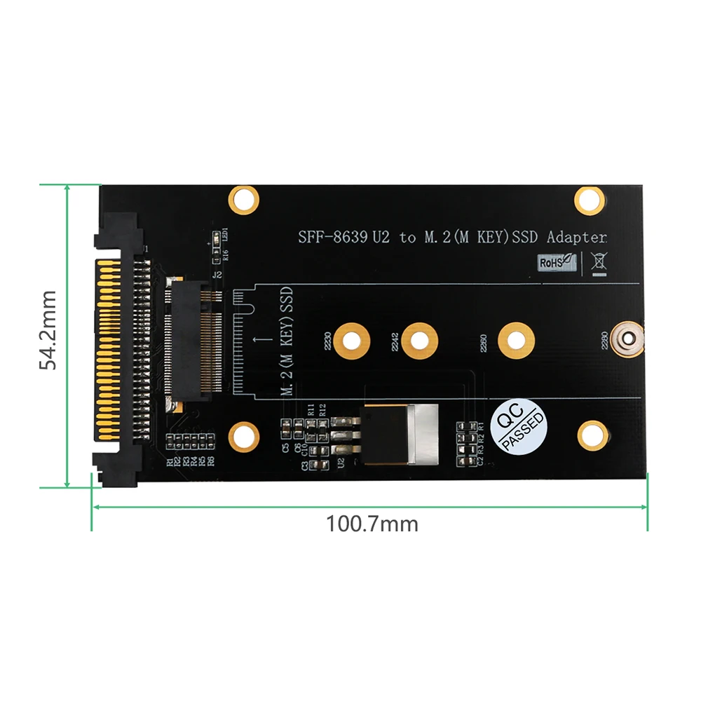 Adaptador NVME M.2 SSD clave M a U.2 con refrigeración M.2 SSD M2 NVME PCI-E SSD a pci-express 4x X16 U.2, adaptador de SFF-8639 para ordenador