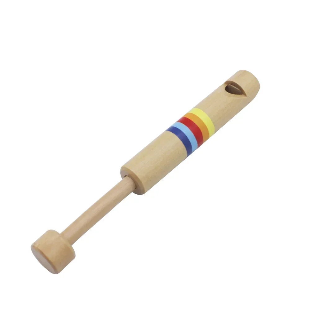 Pull-Out Recorder Wooden Small Whistles Sliding Piccolo Orff Small Instruments Early Music Education For Children Kids Fun Toys