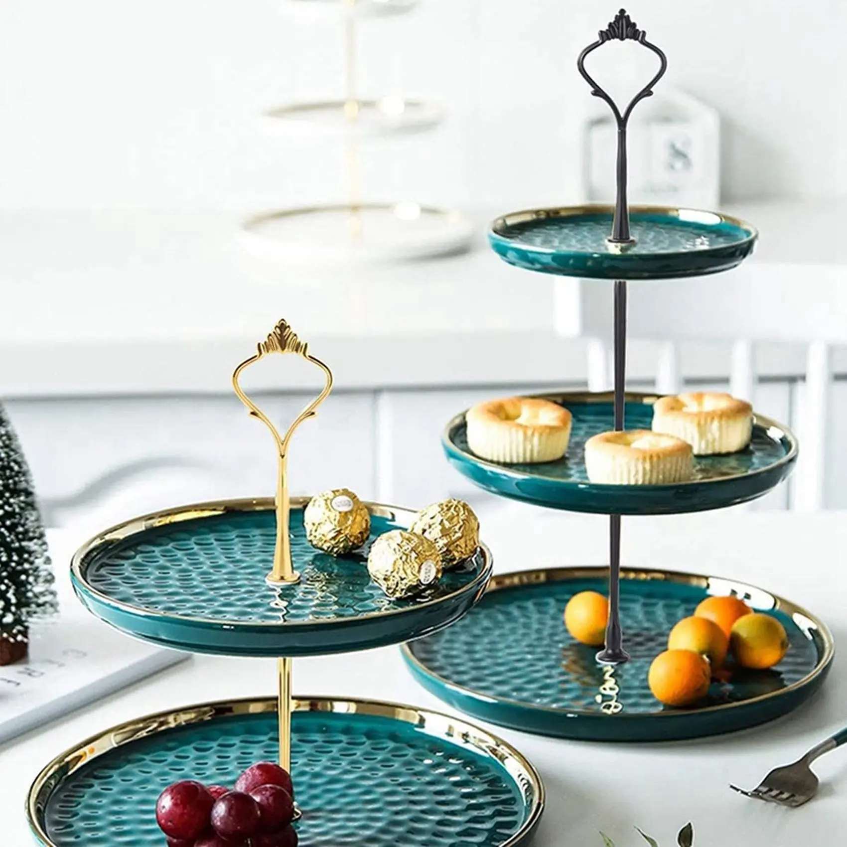 A84X-9 Set Cake Stand Hardware Kit Tiered Tray Hardware Fittings For Cake Stand,3 Tier Cake Stand Fittings Hardware Holder