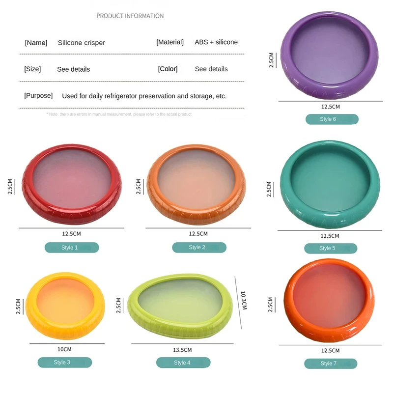 Fruit Preservation Storage Box Silicone Film Vegetable Box Sealed Dustproof Mini Refrigerator for Keep Ingredient Avocado Fresh