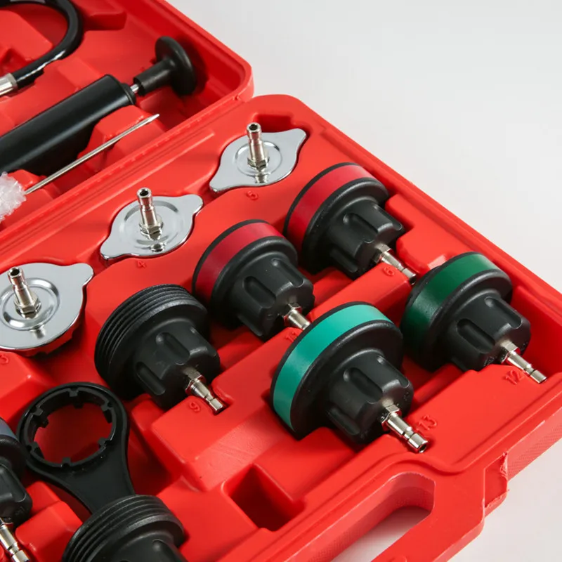 

14 pcs of water tank leak detectors, water tank pressure gauge leak detectors, and automotive water tank pressure testing