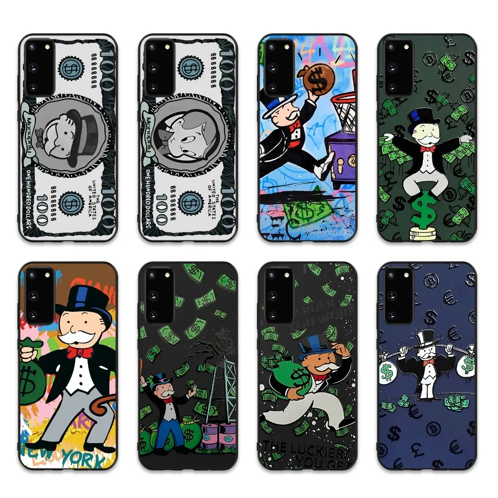 Cartoon Luxury Dollar MonopolyS Phone Case For Samsung S 9 10 20 21 22 23 30 23plus lite Ultra FE S10lite Fundas