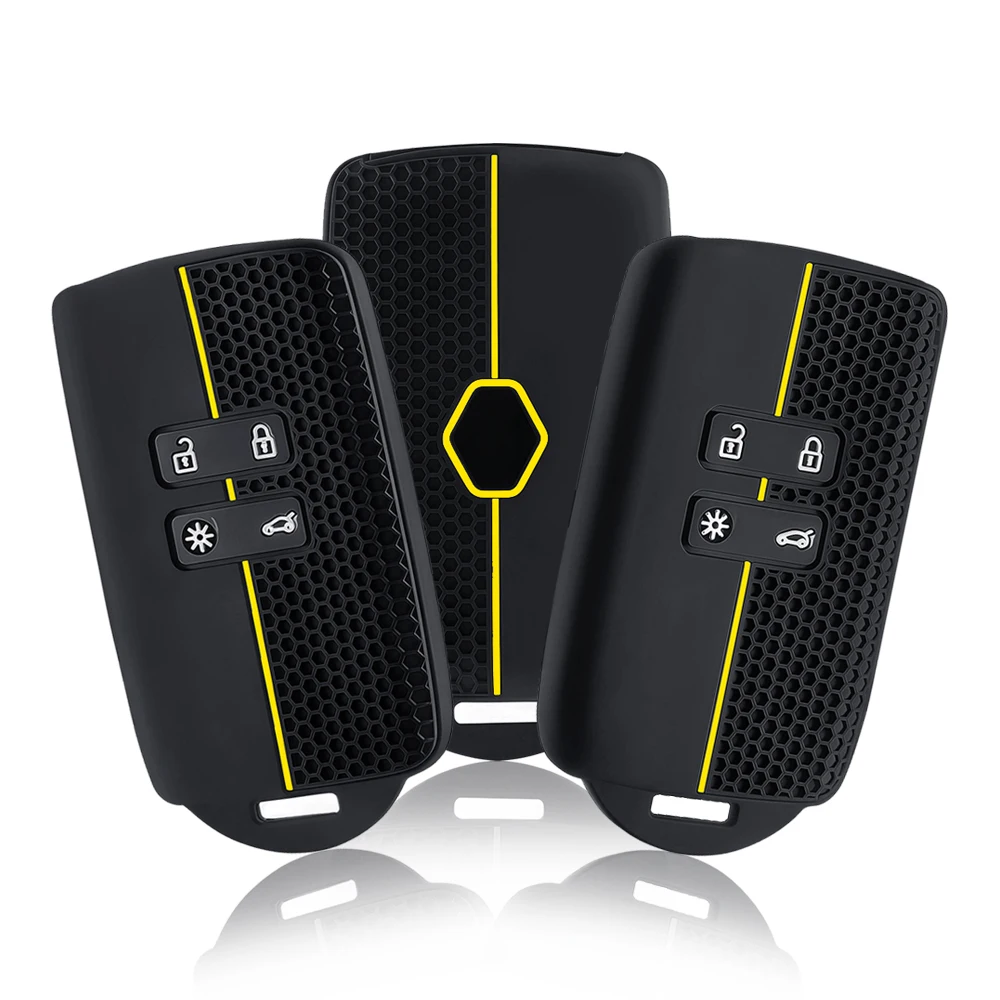 Funda de silicona para llave de coche, funda para Dacia Logan 3 para Renault Captur Zoe Espace 5 Clio Megane 4 Arkana Arcan