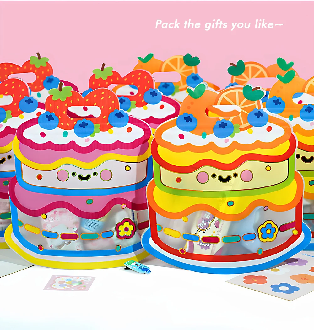 20/50 Stück tragbare Druckverschlussbeutel mit Kuchenmuster für Snacks und Süßigkeiten, Kindergeburtstag, Party-Geschenk, versiegelte Tasche für Kinder – Detail 6