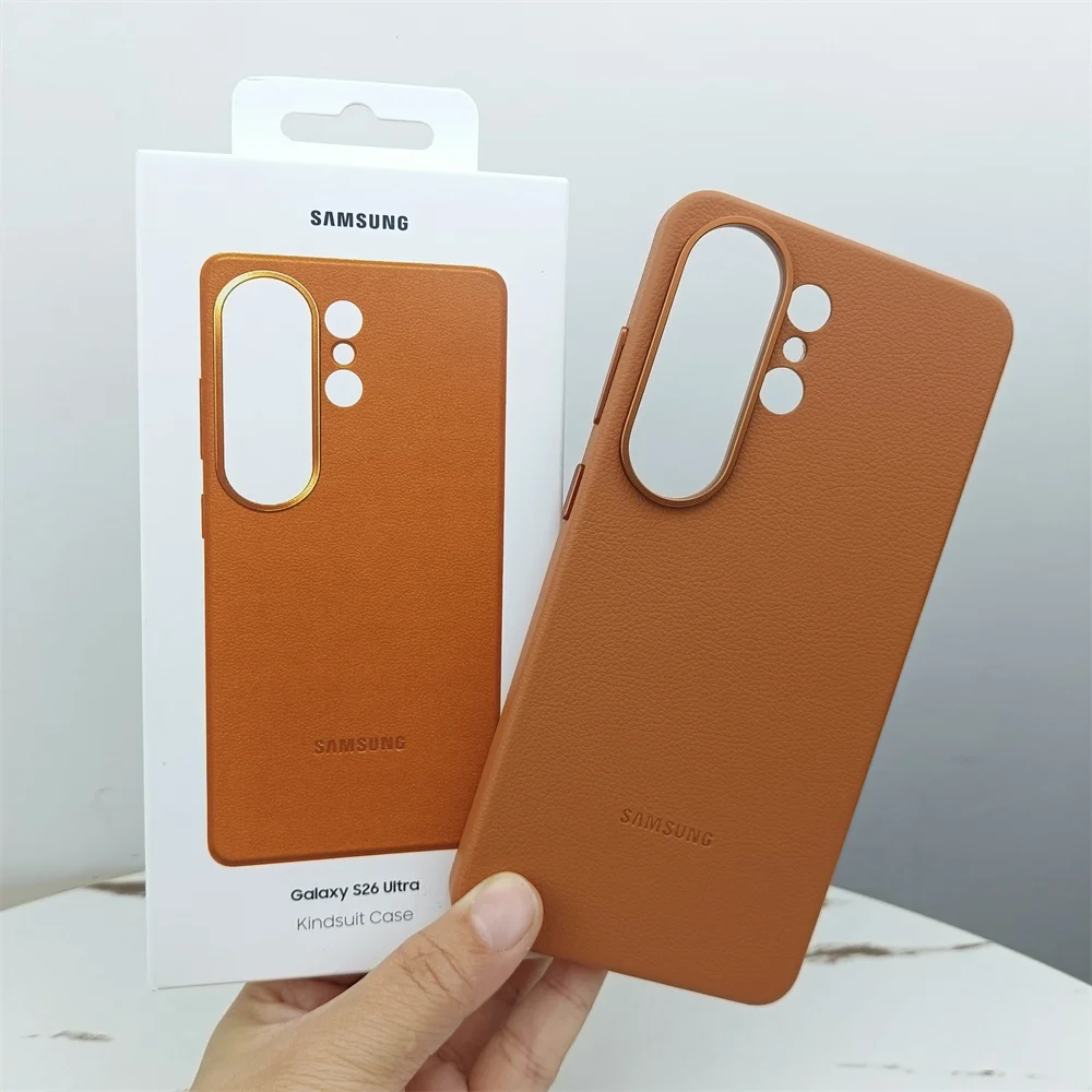 Samsung S26 Ultra Leather Phone Case For Galaxy S26Plus S26Ultra S26 5G Cover Official Shockproof Lens Protective Shell With Box