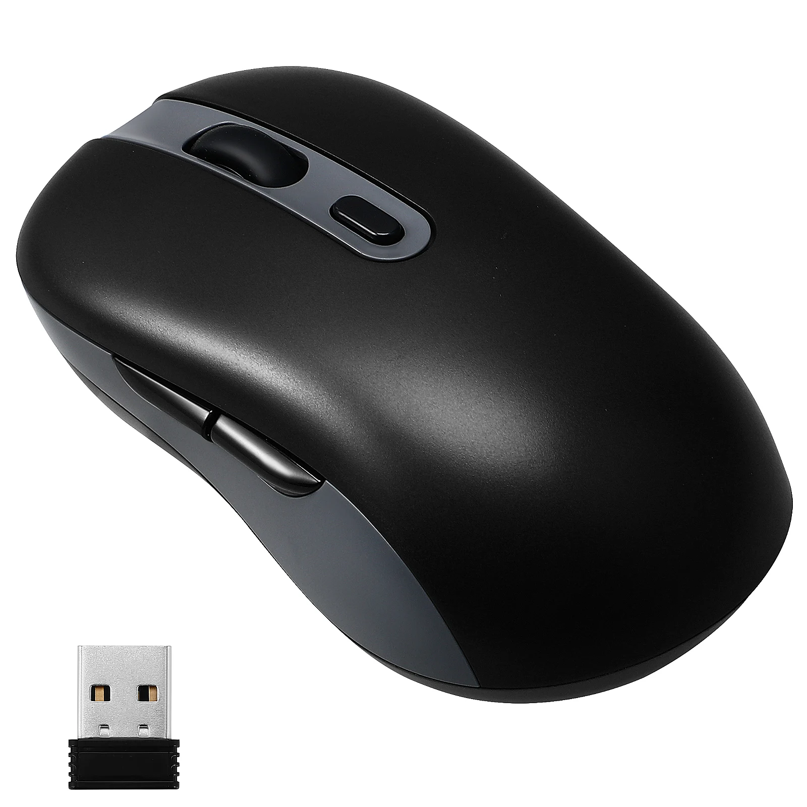 

Rechargeable Wireless Mouse Laptop Computer Mice Black Office Portable Optical Gaming Adjustable Sensitivity Ergonomic