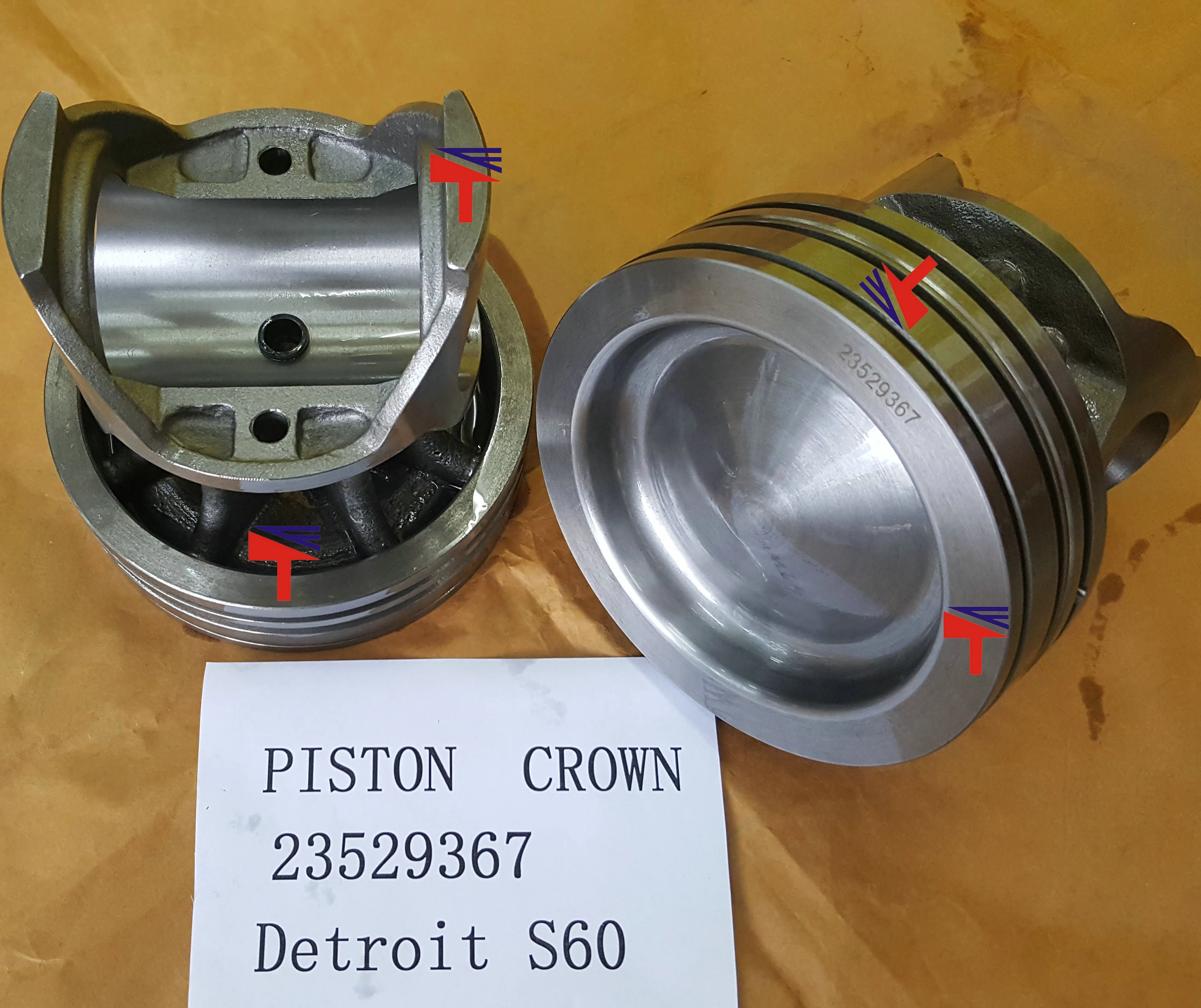 Couronne de piston pour moteur Diesel 23532465, jupe 23521802, moteur S60 pour Detroit