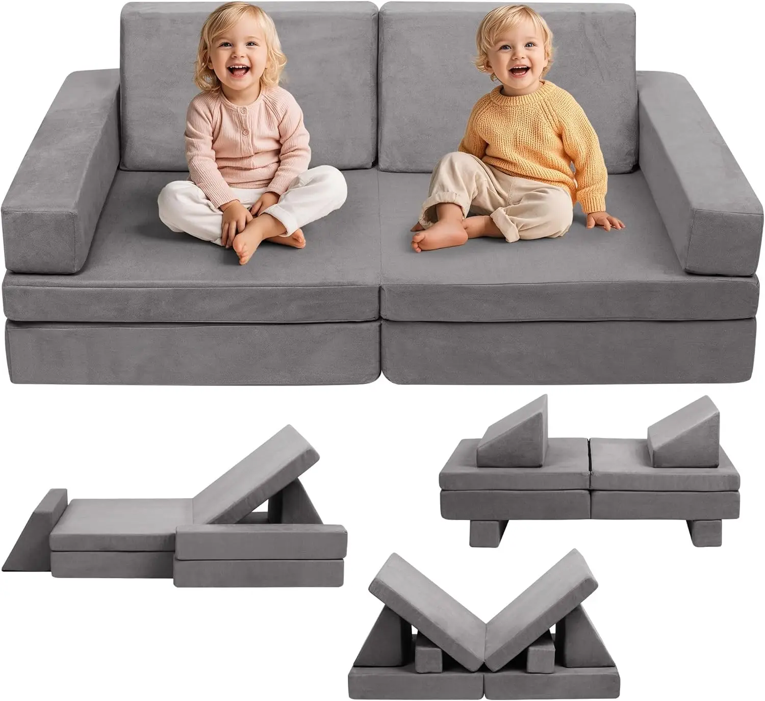 

Модульный детский игровой диван, конструктор-диван для малышей, трансформируемая игровая крепость для детей, детский диван для игровой комнаты и спальни