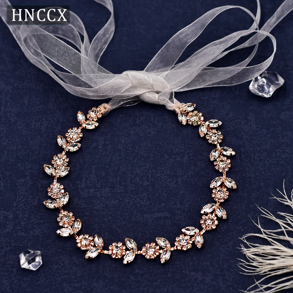 

HNCCX Rhinestone Headpiece For Bridal Wedding Headband Hair Accessories Bridal Tiaras Elegant Girls Bridesmaid Headdress CP309