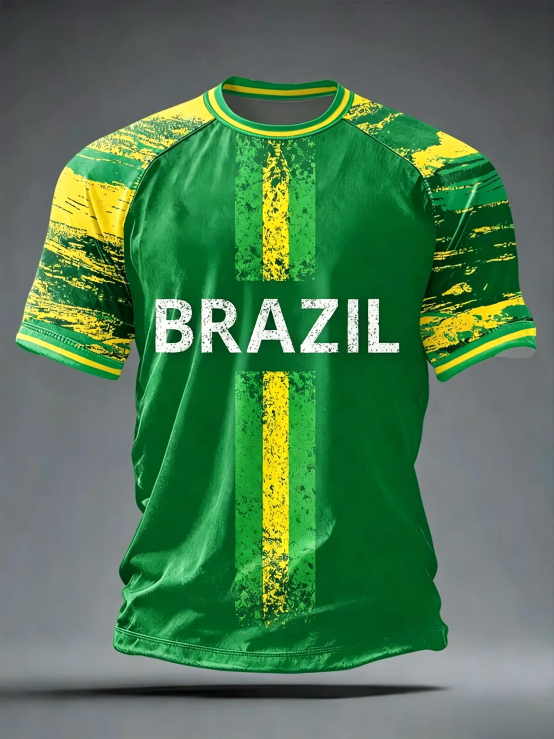 2026 Summer New Brazil Football Jerseys For Men Classic God Brazil Short Sleeve Tees Casual O-neck Sports Tshirts Man Clothing image 3