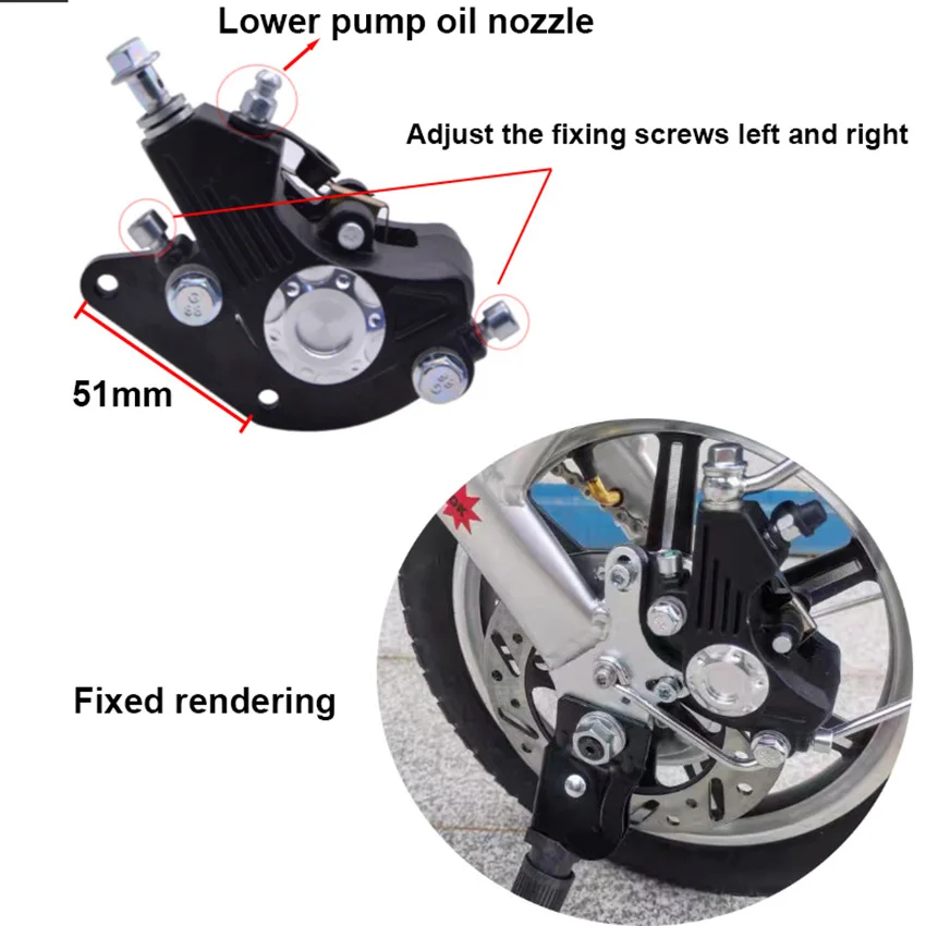 For 14 inch Wheel Disc Rotor Brake Pump Lever Caliper Motorcycle Front Rear Hydraulic Disc brake Set E-Bike Dirtbike Pit Bike