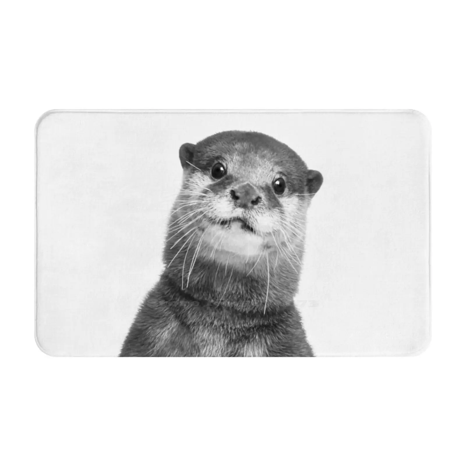 Otter Soft Cushion Car Home Carpet Door Mat Otter Animal Portrait Woodland Children Kids Baby Forest Water Zoo Wildlife Smile