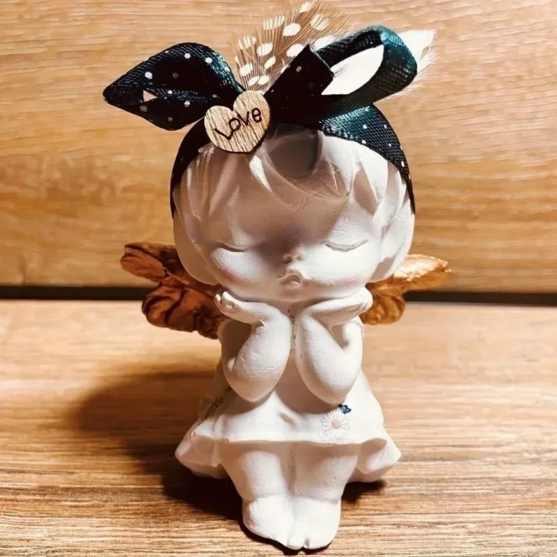 2026 new model advanced top quality diy winged angel figurine silicone resin mold for candle doll making craft home decor