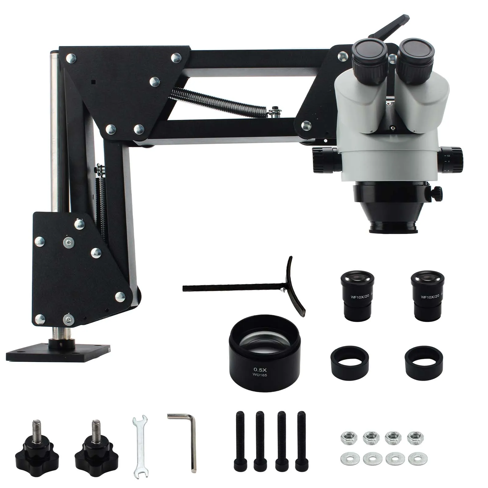 Multi-Directional Micro-Setting Microscope with Inlaid Mirror and Spring Bracket - Perfect Tool for Jewelry and Specimen Inspect